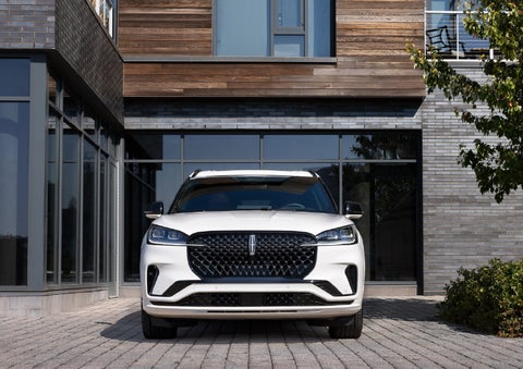 The front of a 2026 Lincoln Aviator® SUV is shown. | Lincoln North Miami in North Miami FL