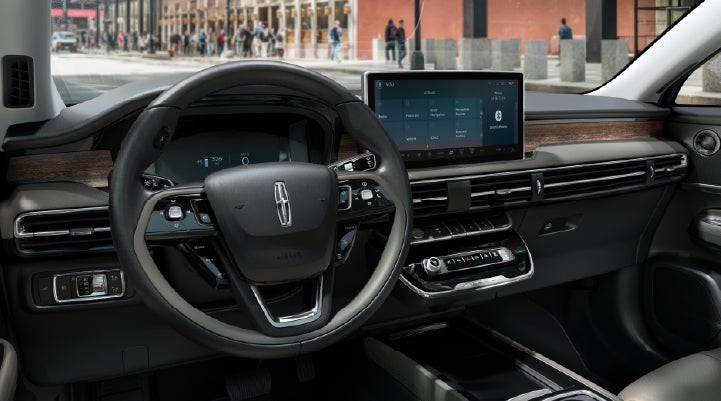 The center display of the 2026 Lincoln Corsair® SUV is showcased with its SYNC® 4 capabilities highlighted. | Lincoln North Miami in North Miami FL