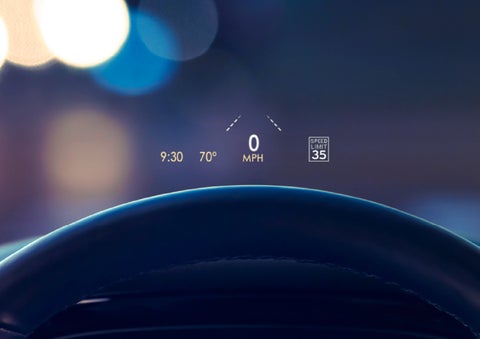 Useful driver information is being projected in front of the steering wheel on the windshield via the available head-up display. | Lincoln North Miami in North Miami FL