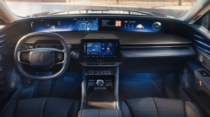 A large panoramic display is shown on the dashboard of a 2026 Lincoln Nautilus® SUV | Lincoln North Miami in North Miami FL