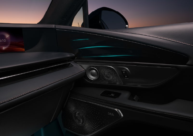 Selectable ambient lighting glows in the passenger door panel. | Lincoln North Miami in North Miami FL